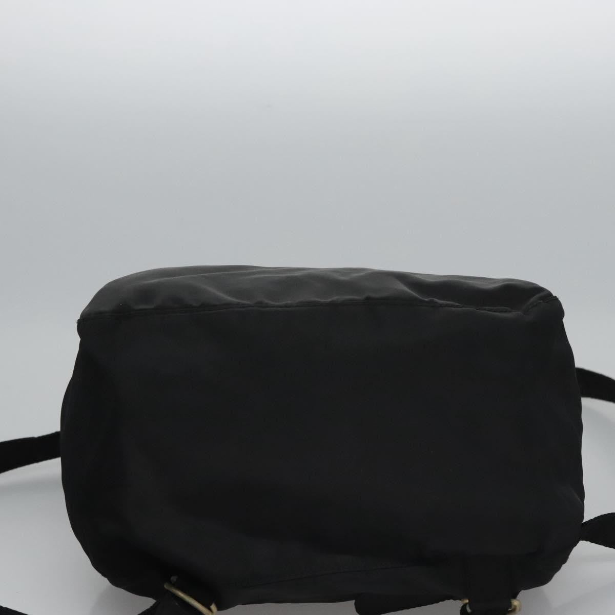 Prada Flap Drawstring Tessuto Black Nylon Backpack Bag (Pre-Owned)