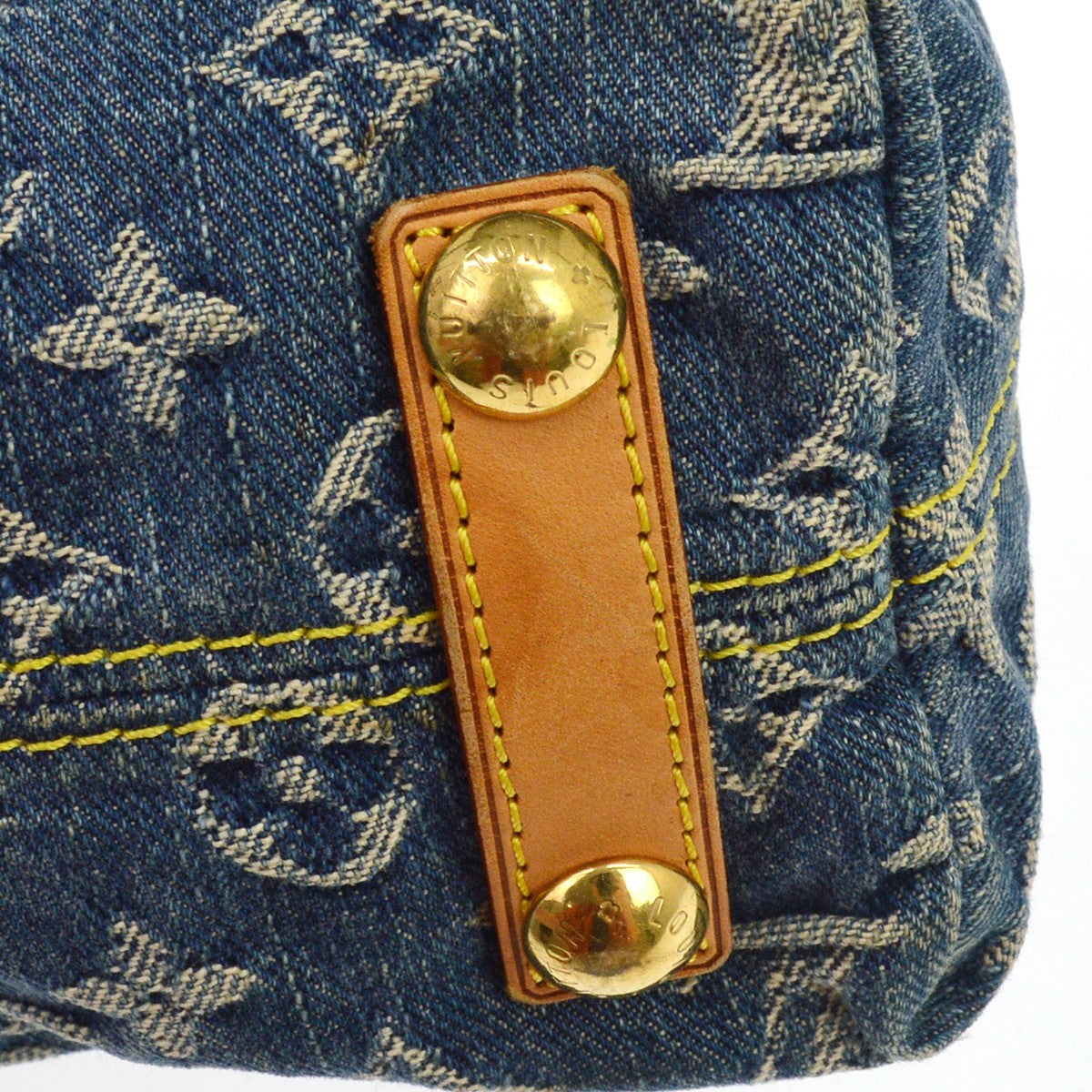 Louis Vuitton Baggy Denim Blue Denim_Jeans Handbag (Pre-Owned)