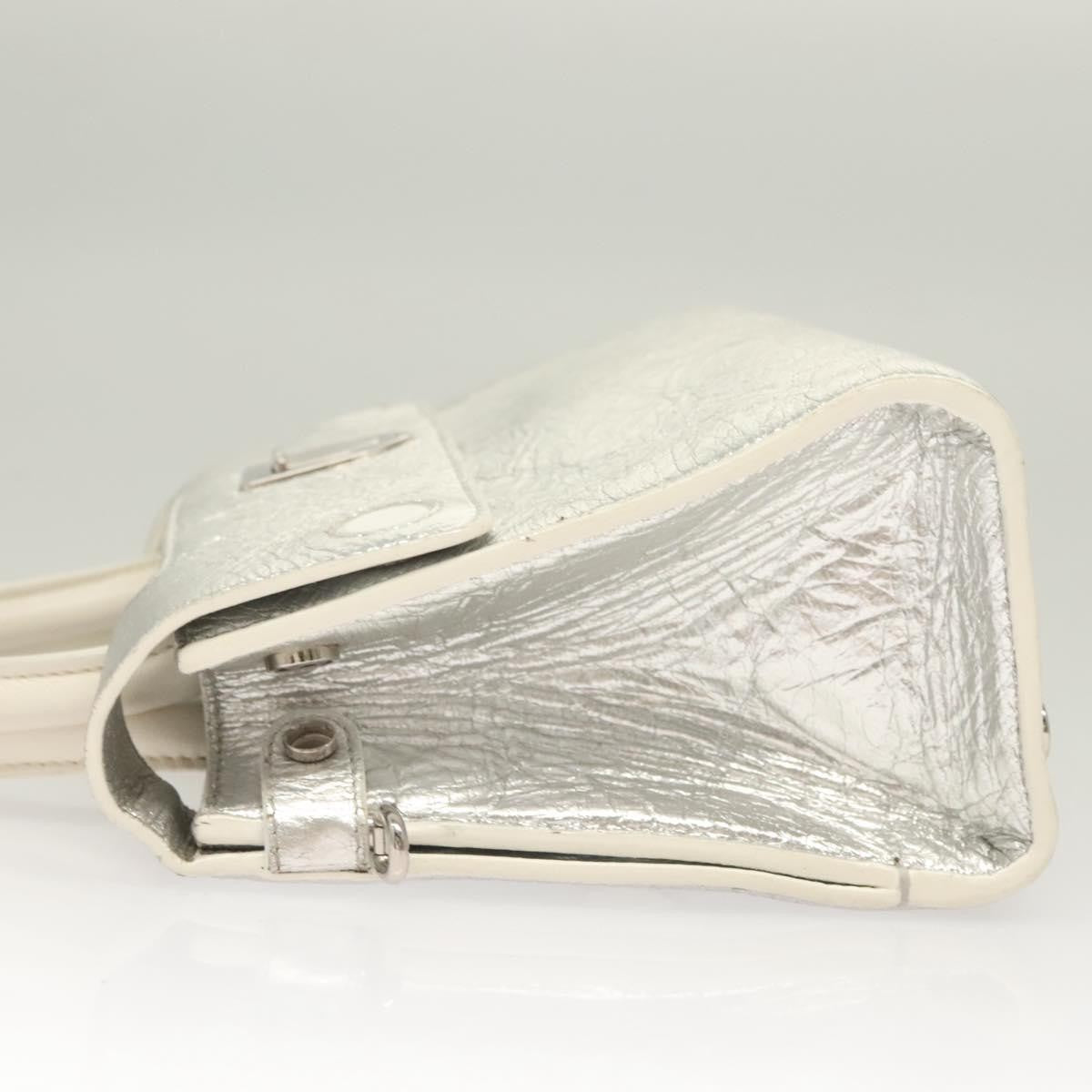 Christian Dior Diorever Leather Silver Leather Bag (Pre-Owned)