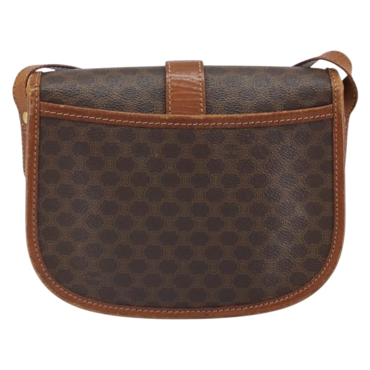 Celine Vintage Macadam Canvas Brown Canvas Backpack Bag (Pre-Owned)