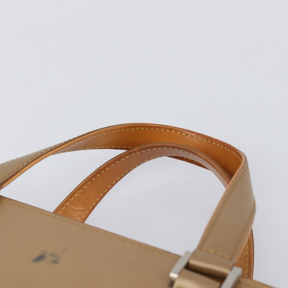 Louis Vuitton Mat Malden Monogram Vernis Beige Canvas Handbag (Pre-Owned)