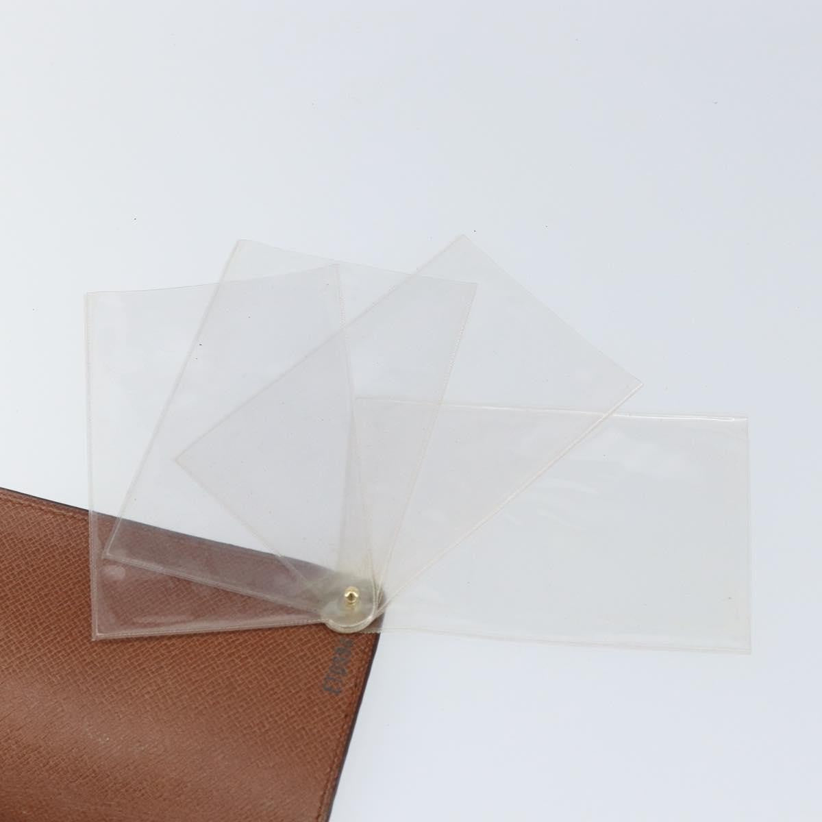 Louis Vuitton Porte Cartes Pression Card Case Monogram Canvas Brown Canvas Card Holders Accessory (Pre-Owned)