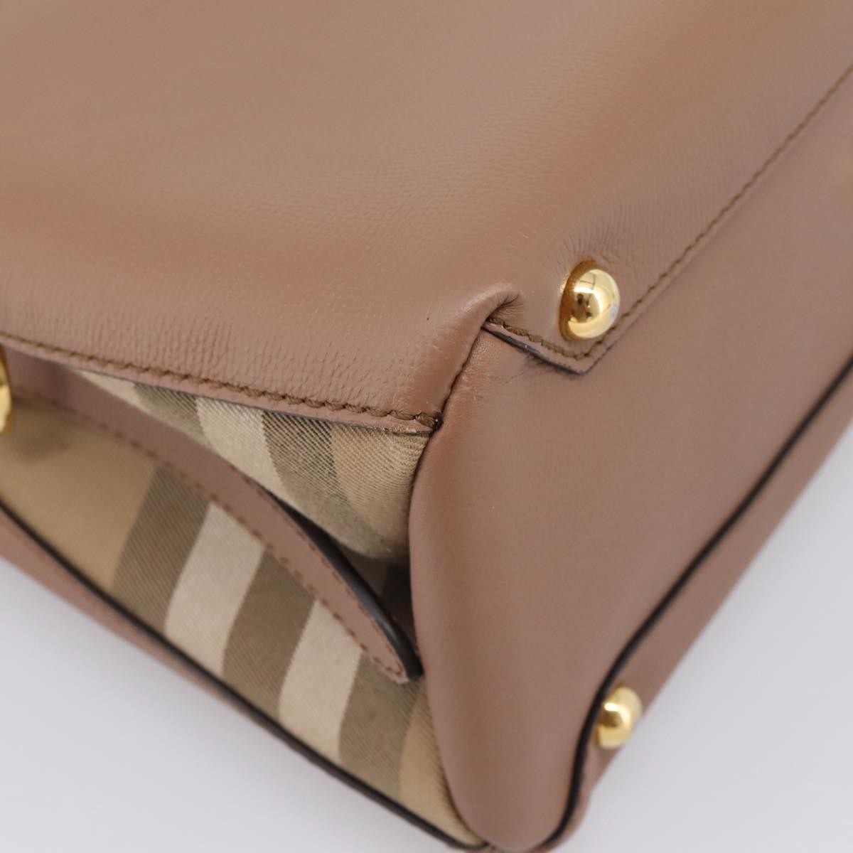 Burberry Camberley Top Handle Leather Brown Leather Shoulder Bag Bag (Pre-Owned)