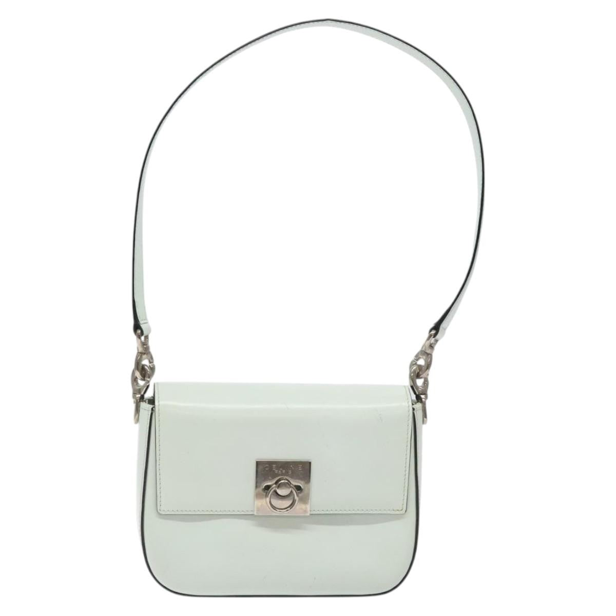 Celine Flap Shoulder Leather Silver Leather Shoulder Bag Bag (Pre-Owned)