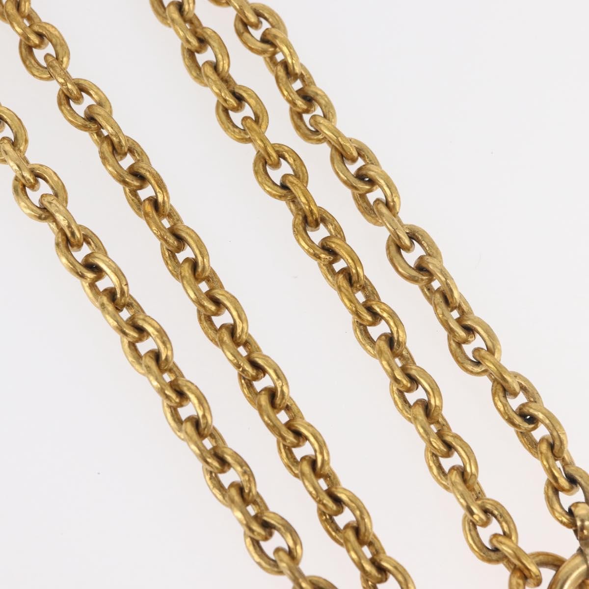 Chanel Cc Pendant Metal Gold Metal Necklace Jewelry (Pre-Owned)
