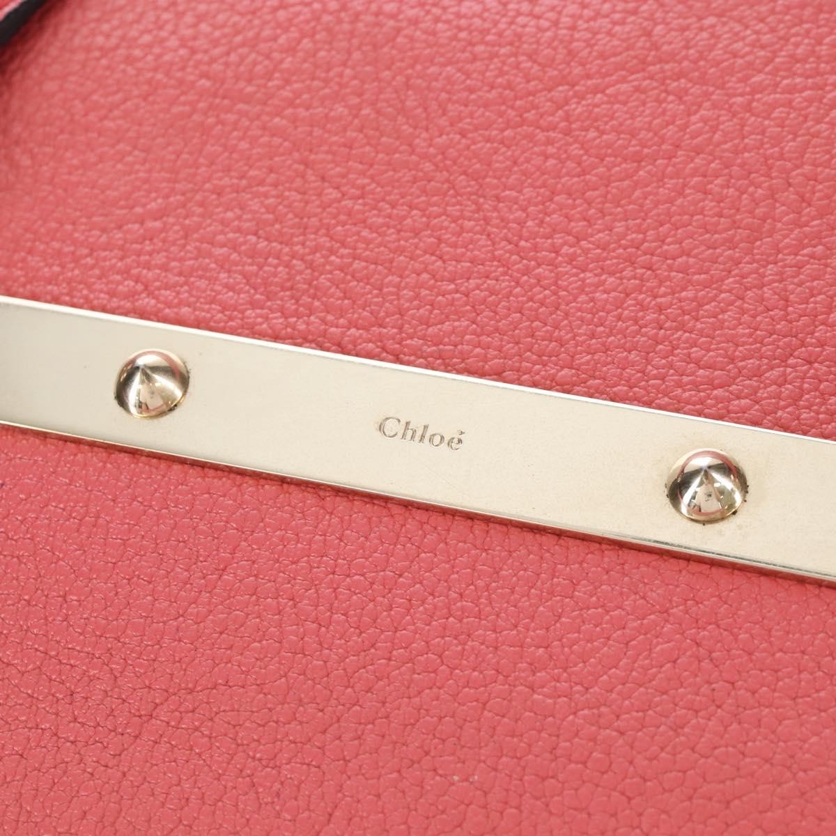 Chloe Bridget Convertible Satchel Leather Pink Leather Handbag (Pre-Owned)