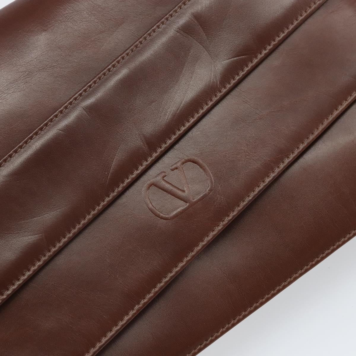 Valentino Garavani Vintage Leather Brown Leather Shoulder Bag Bag (Pre-Owned)