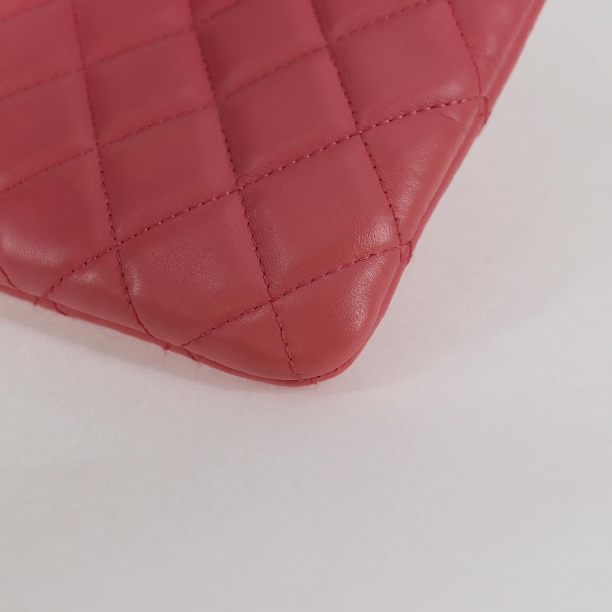 Chanel Cc Casino O Case Clutch Quilted Lambskin Pink Leather Clutche & Pouche Bag (Pre-Owned)