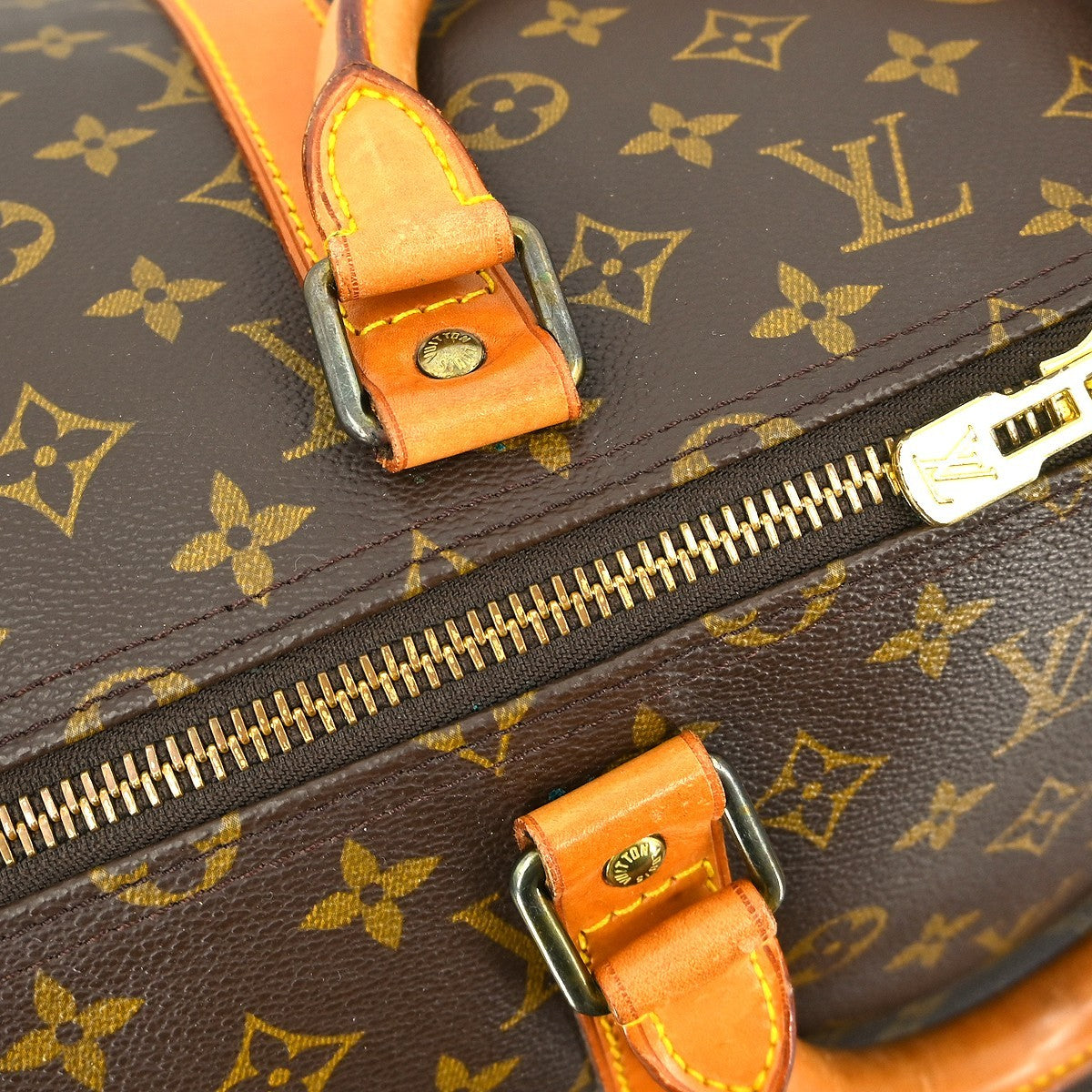 Louis Vuitton Keepall Monogram Brown Canvas Travel Bag Bag (Pre-Owned)