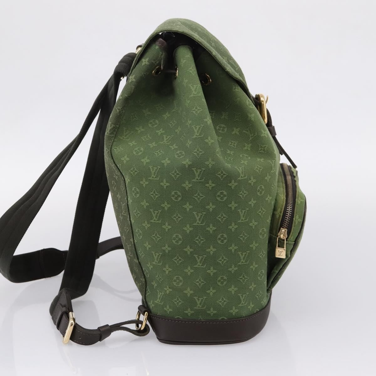 Louis Vuitton Vintage Montsouris Mini Lin Khaki Canvas Backpack Bag (Pre-Owned)