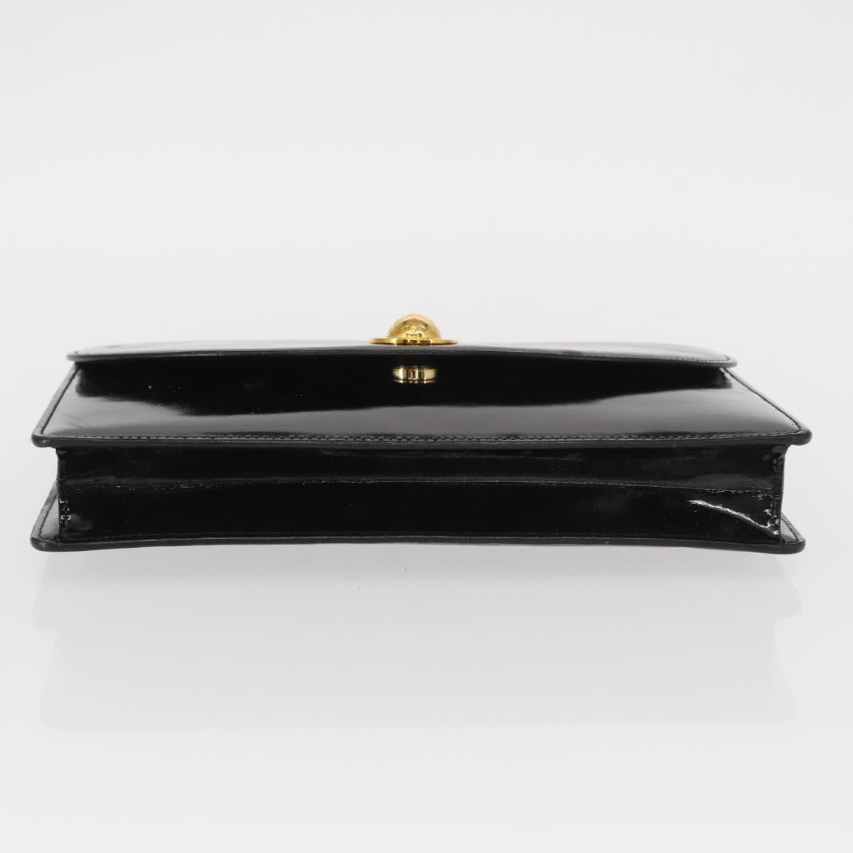 Celine Clutch Enamel Black Patent_Leather Clutche & Pouche Bag (Pre-Owned)
