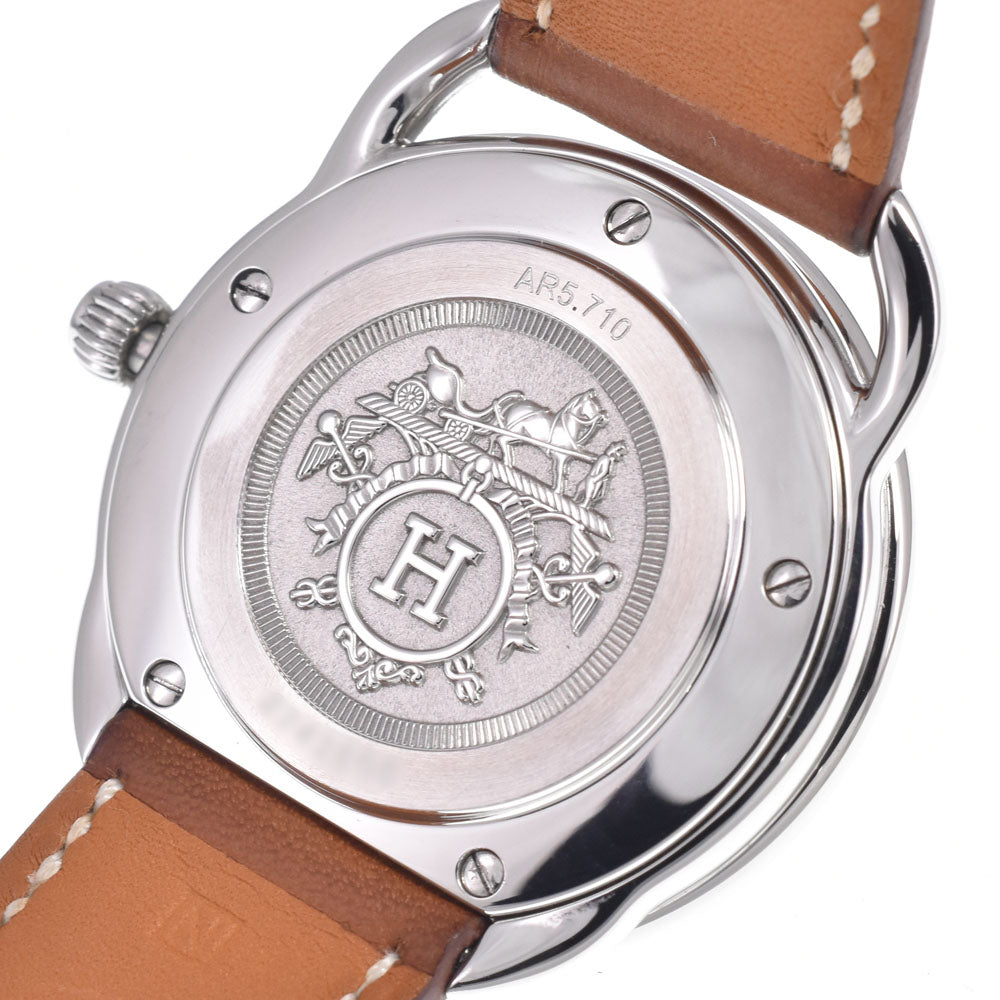 Hermes Arceau Quartz Stainless Steel And Alligator Watch (Pre-Owned)