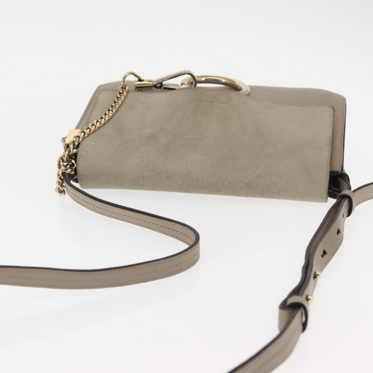 Chloe Faye Leather And Suede Beige Suede Bag (Pre-Owned)
