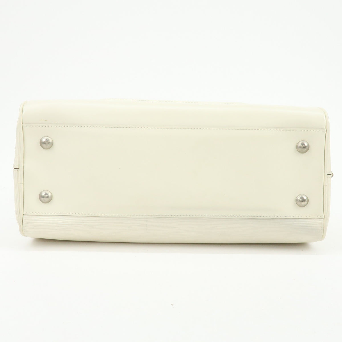 Louis Vuitton Montaigne Bowling Epi Leather White Leather Handbag (Pre-Owned)