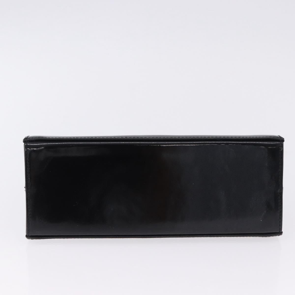Salvatore Ferragamo Vintage Gancini Chain Patent Leather Black Patent_Leather Shoulder Bag Bag (Pre-Owned)