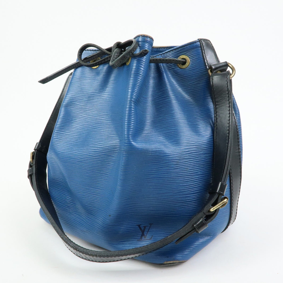 Louis Vuitton Bicolor Petit Noe Epi Leather Blue Leather Handbag (Pre-Owned)