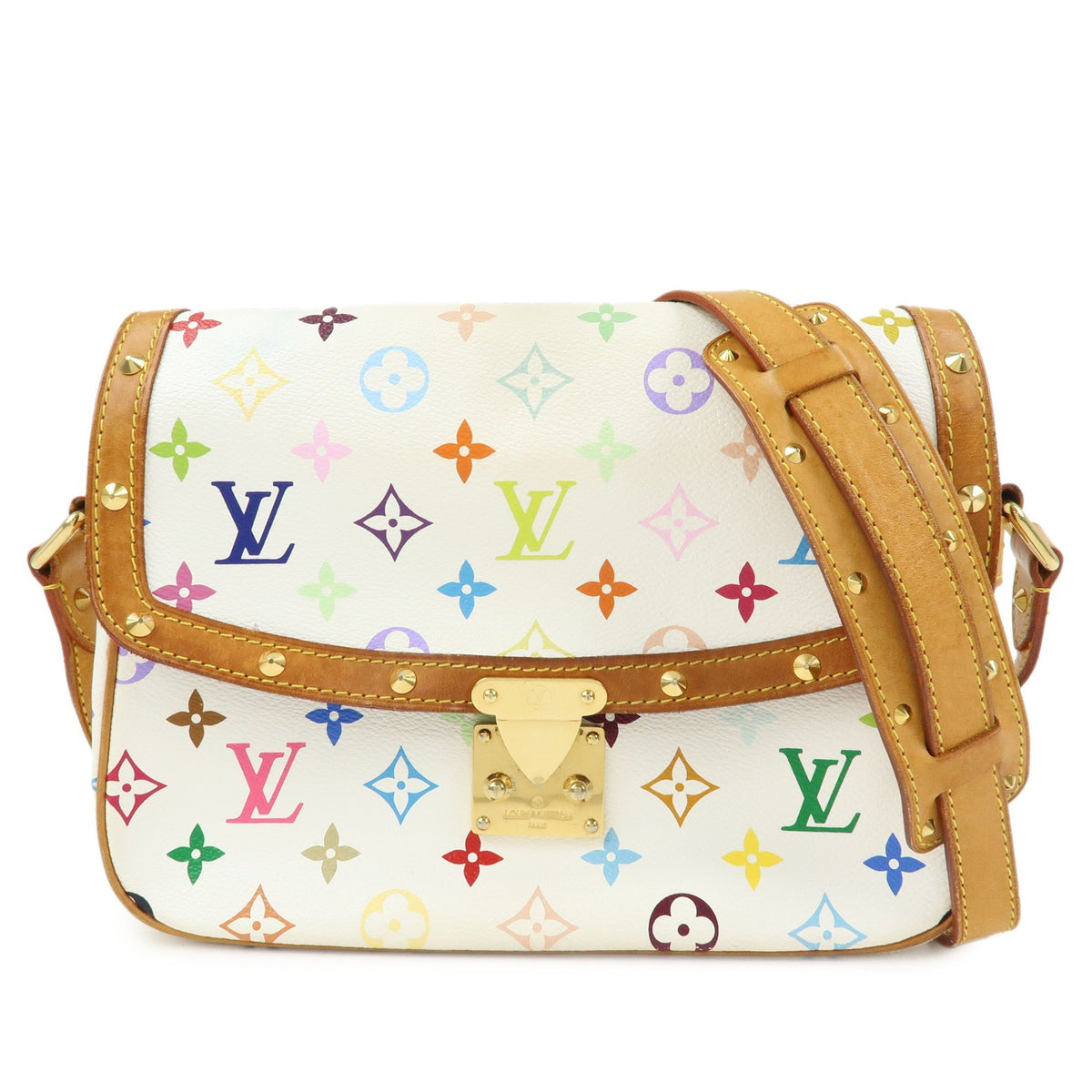 Louis Vuitton Sologne Monogram Multicolor White Canvas Handbag (Pre-Owned)