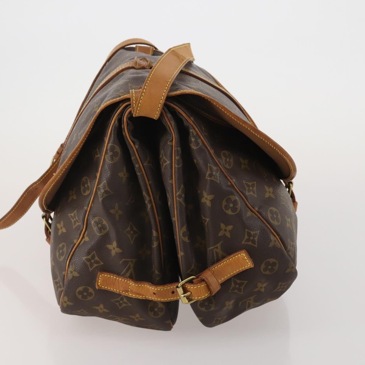 Louis Vuitton Saumur Monogram Canvas Brown Canvas Handbag (Pre-Owned)