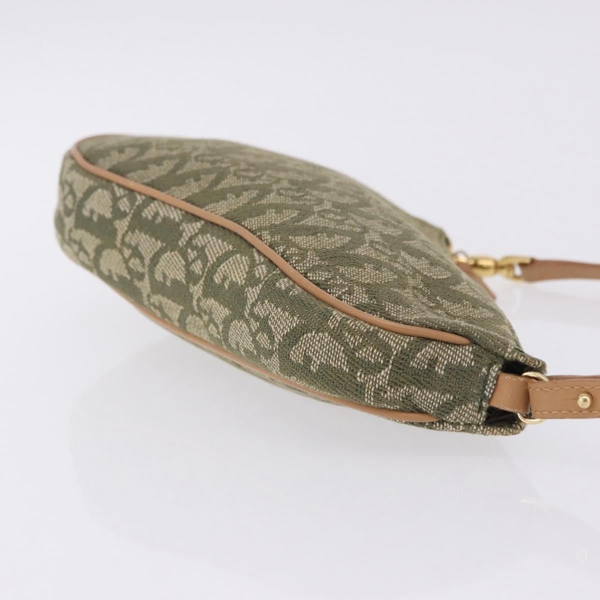 Christian Dior Saddle Canvas Khaki Canvas Handbag (Pre-Owned)