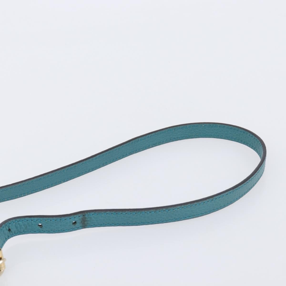 Gucci Gg Charm Convertible Dome Satchel Leather Blue Leather Handbag (Pre-Owned)