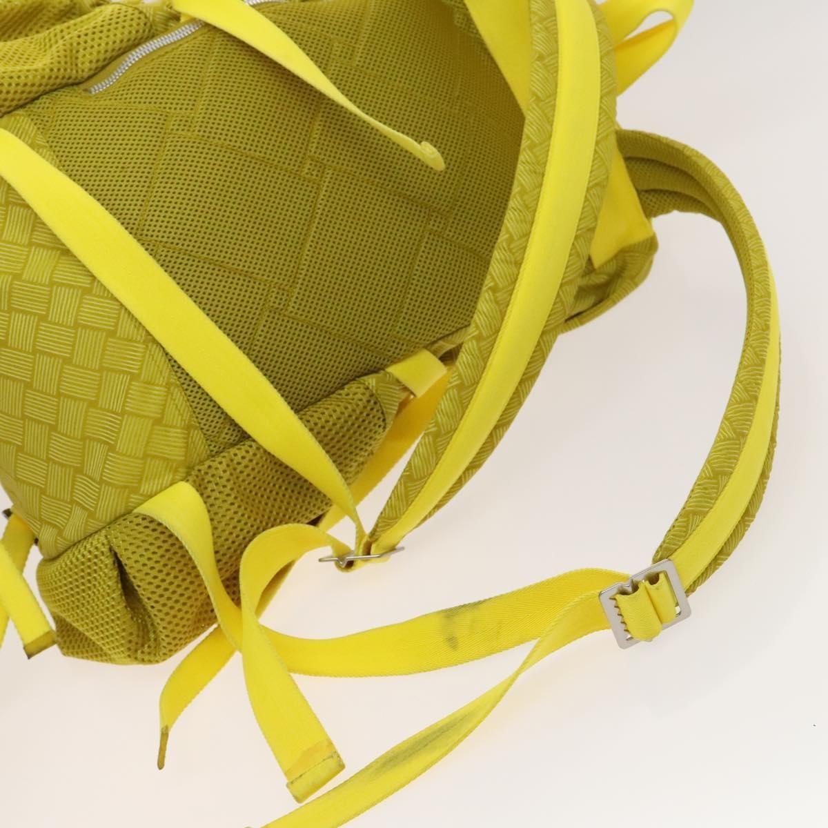 Bottega Veneta Vintage Nylon Yellow Nylon Backpack Bag (Pre-Owned)