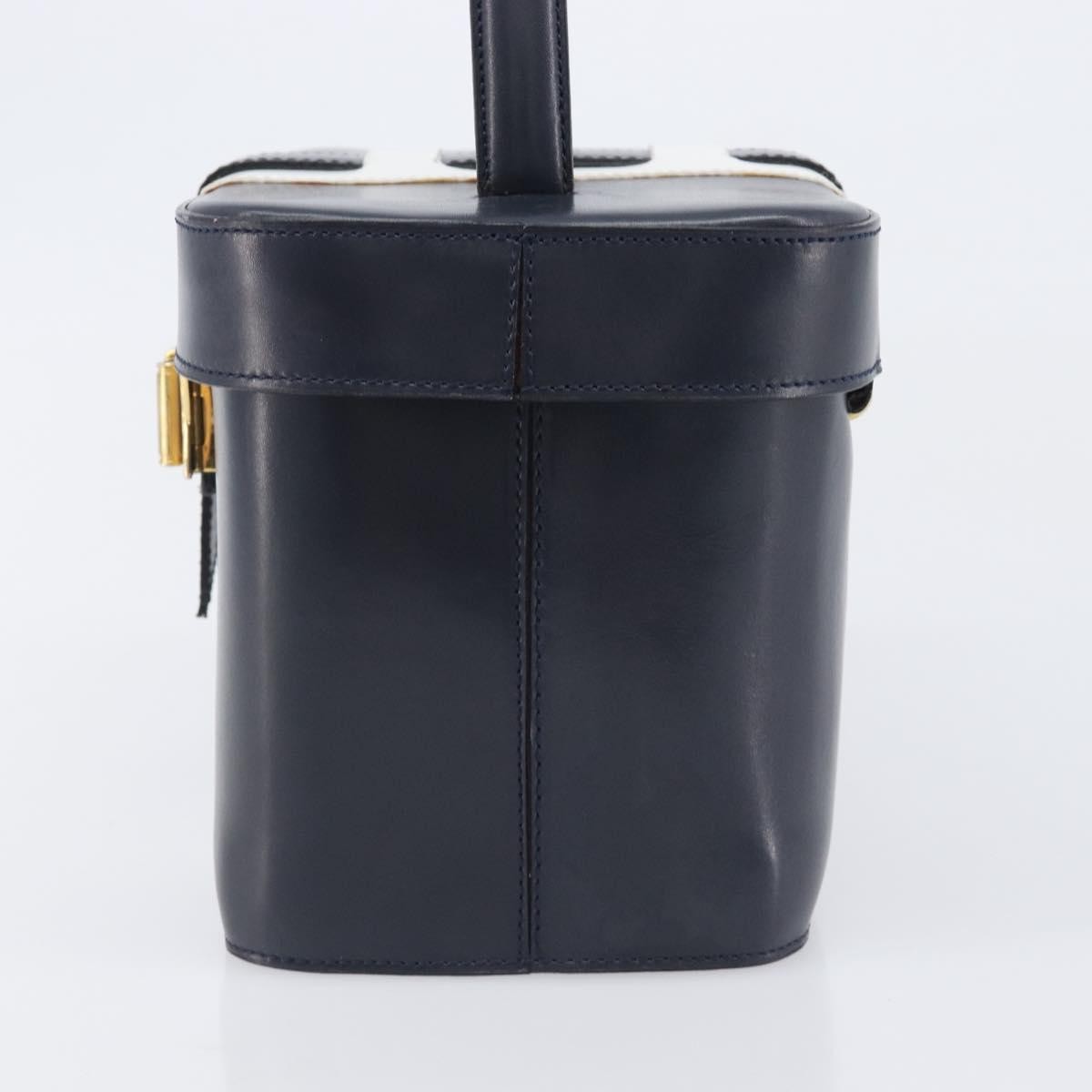 Celine Handbag Leather Navy Leather Handbag (Pre-Owned)