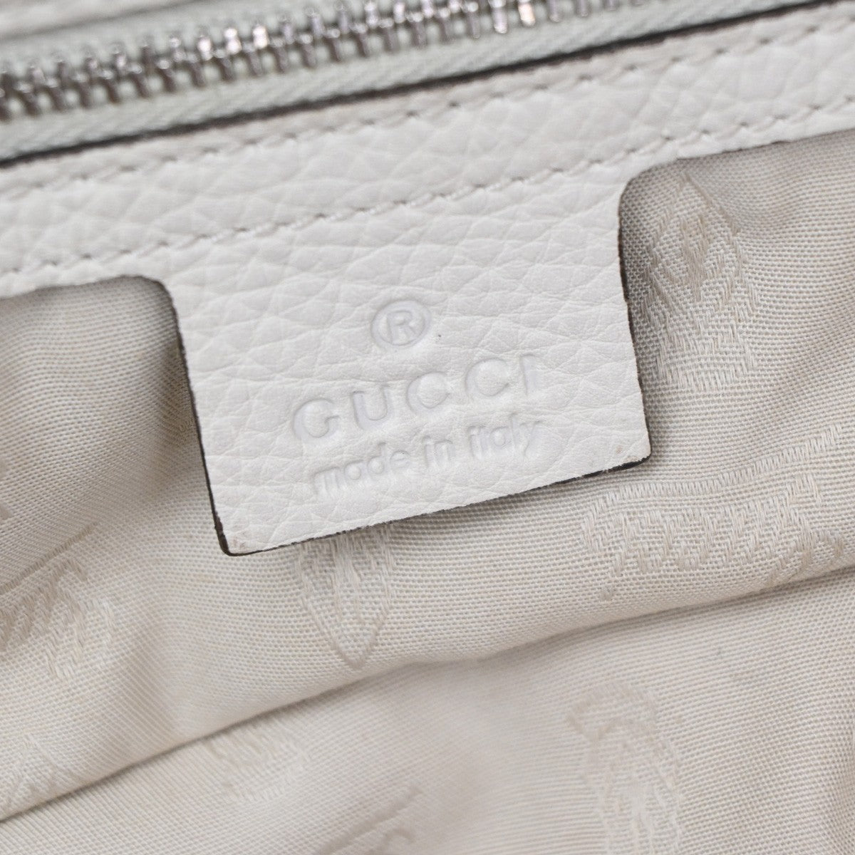 Gucci Bamboo Bar Gg Canvas Beige Canvas Tote Bag Bag (Pre-Owned)