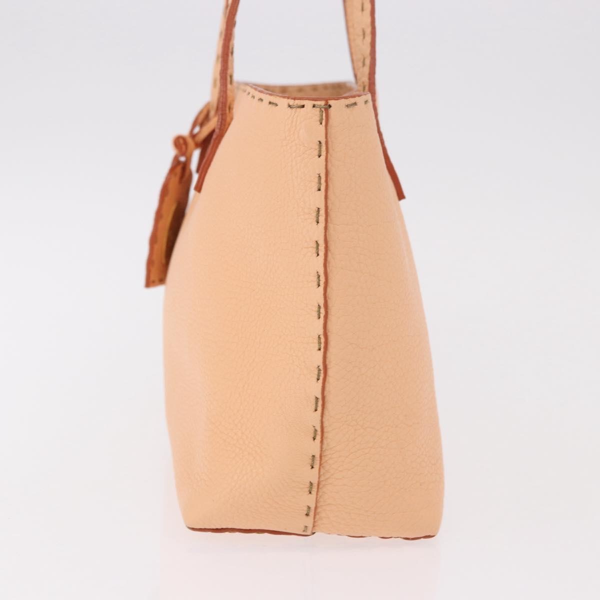 Fendi Selleria Carla Leather Orange Leather Tote Bag Bag (Pre-Owned)