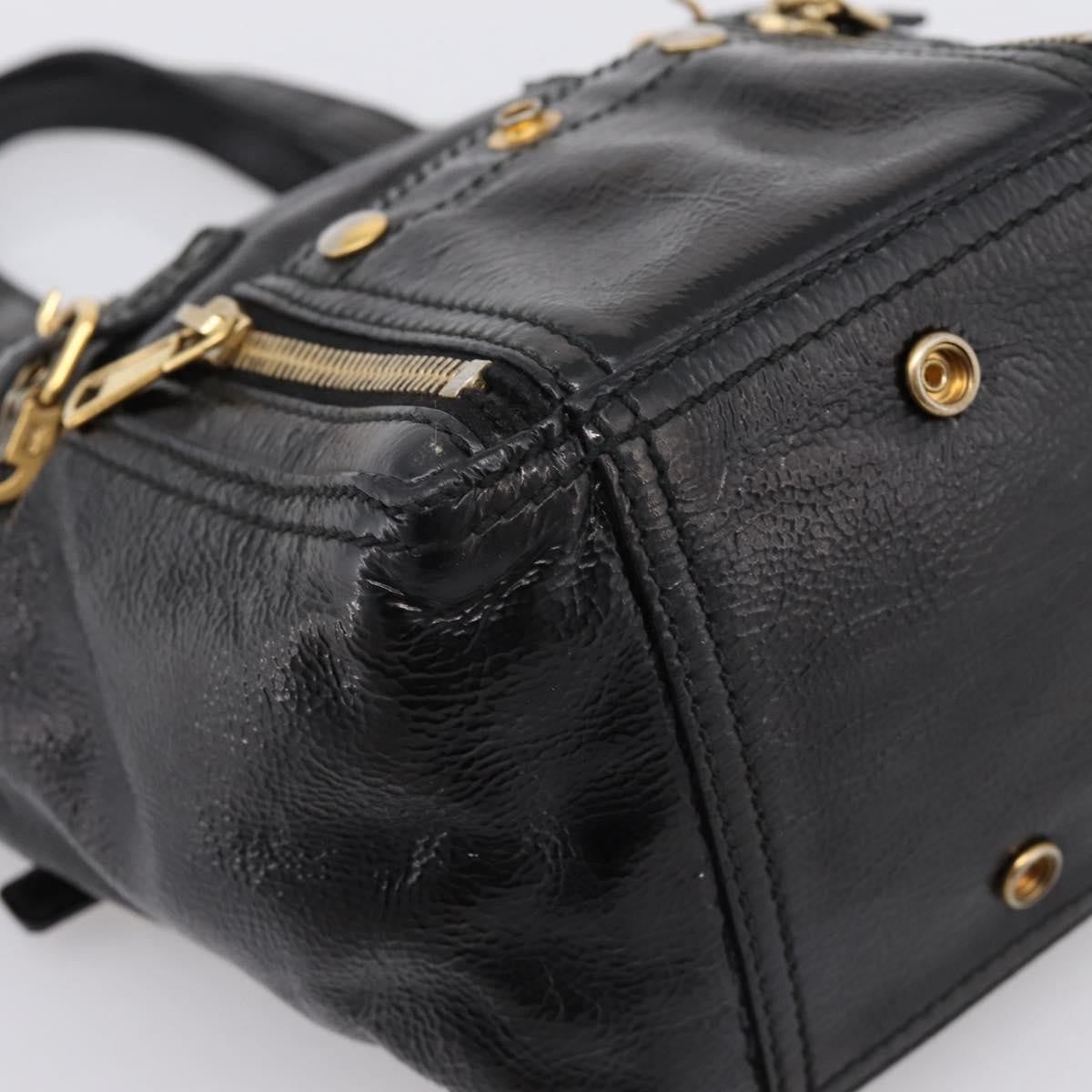 Saint Laurent Downtown Patent Black Patent_Leather Tote Bag Bag (Pre-Owned)