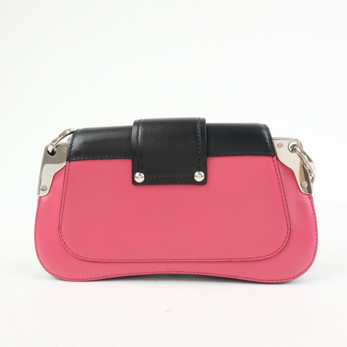 Prada Sidonie City Calf Pink Leather Shoulder Bag Bag (Pre-Owned)
