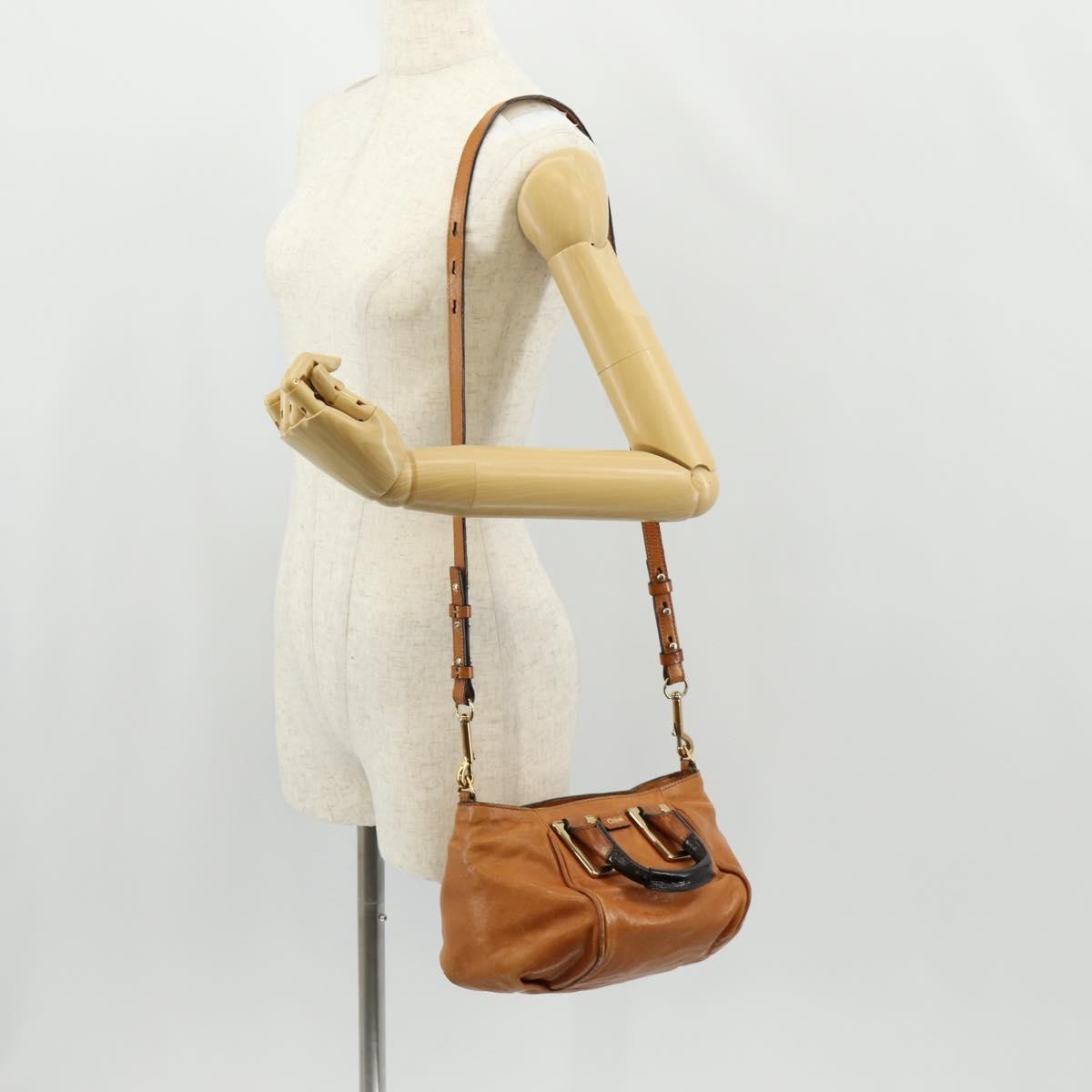 Chloe Ethel Top Handle Leather Brown Leather Handbag (Pre-Owned)