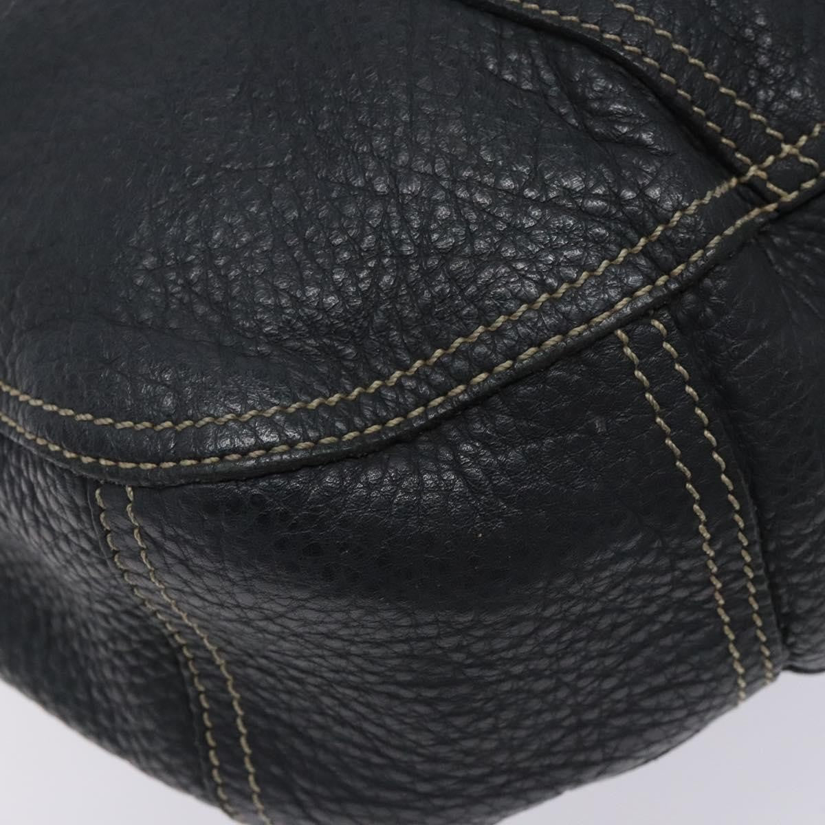 Prada Vintage Leather Navy Leather Shoulder Bag Bag (Pre-Owned)