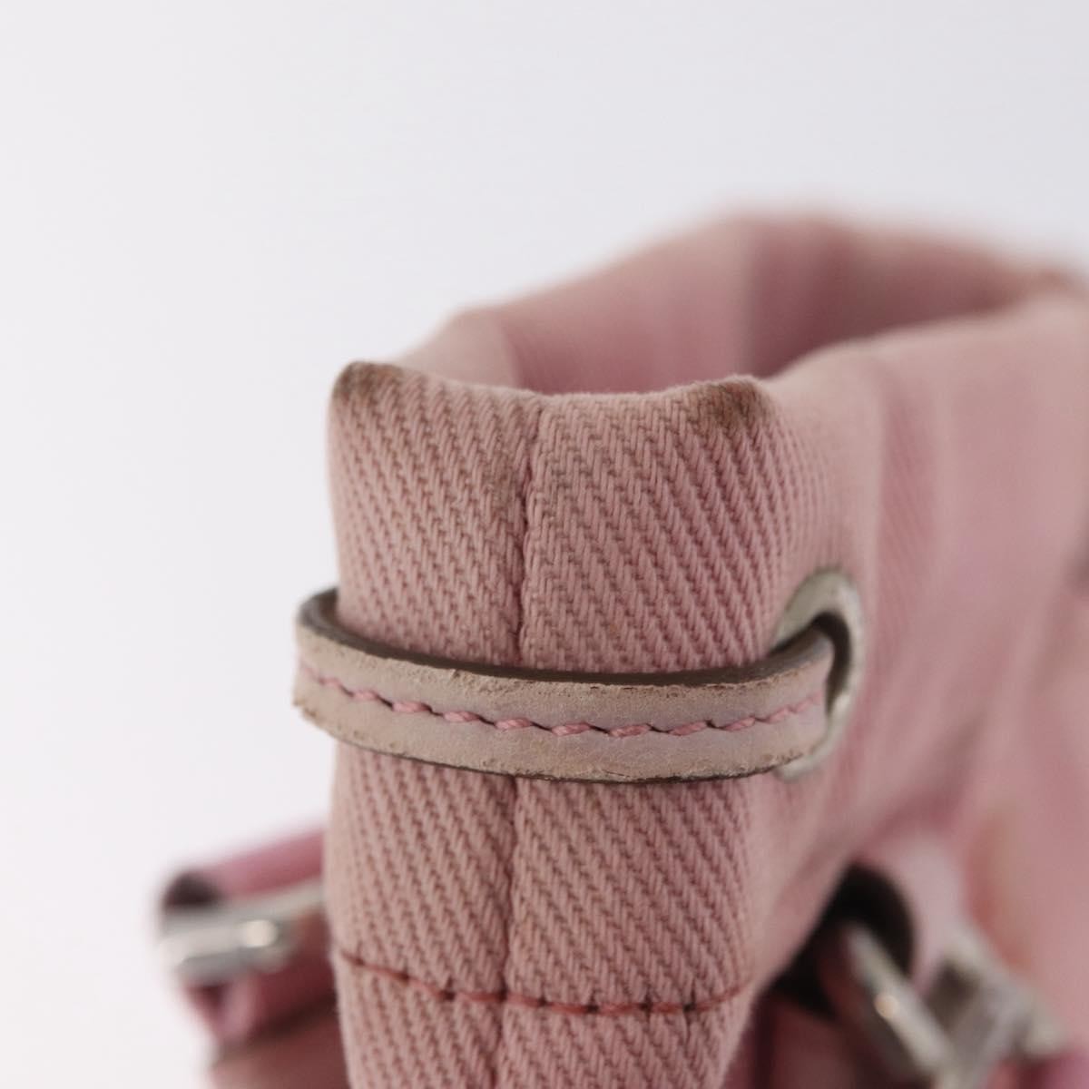 Saint Laurent Kahala Drawstring Canvas Pink Canvas Tote Bag Bag (Pre-Owned)