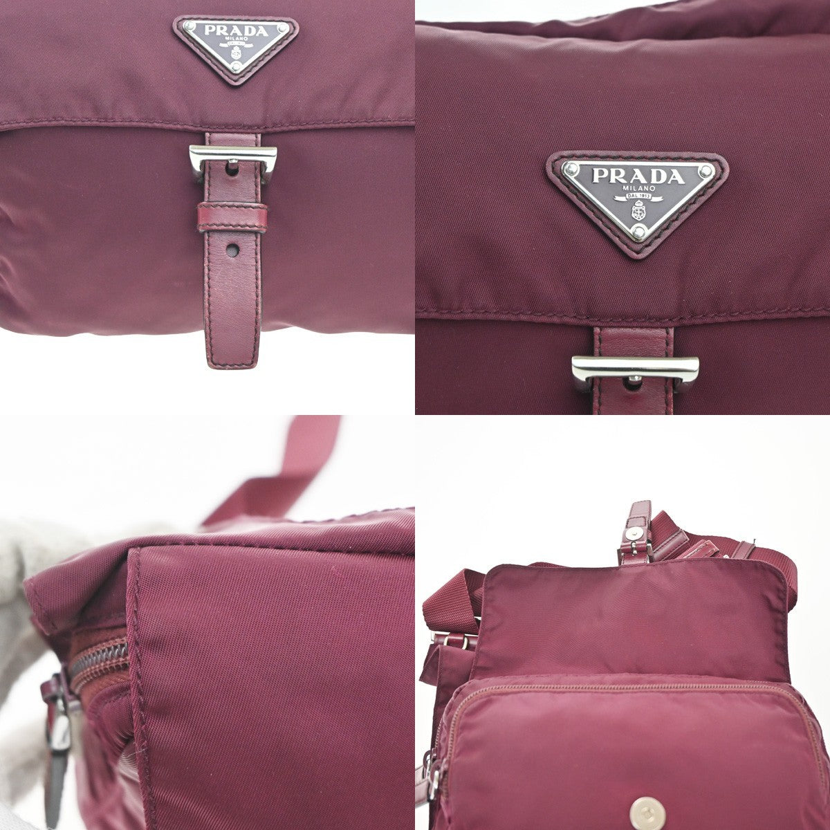 Prada Messenger Printed Tessuto Red Nylon Crossbody Bag Bag (Pre-Owned)