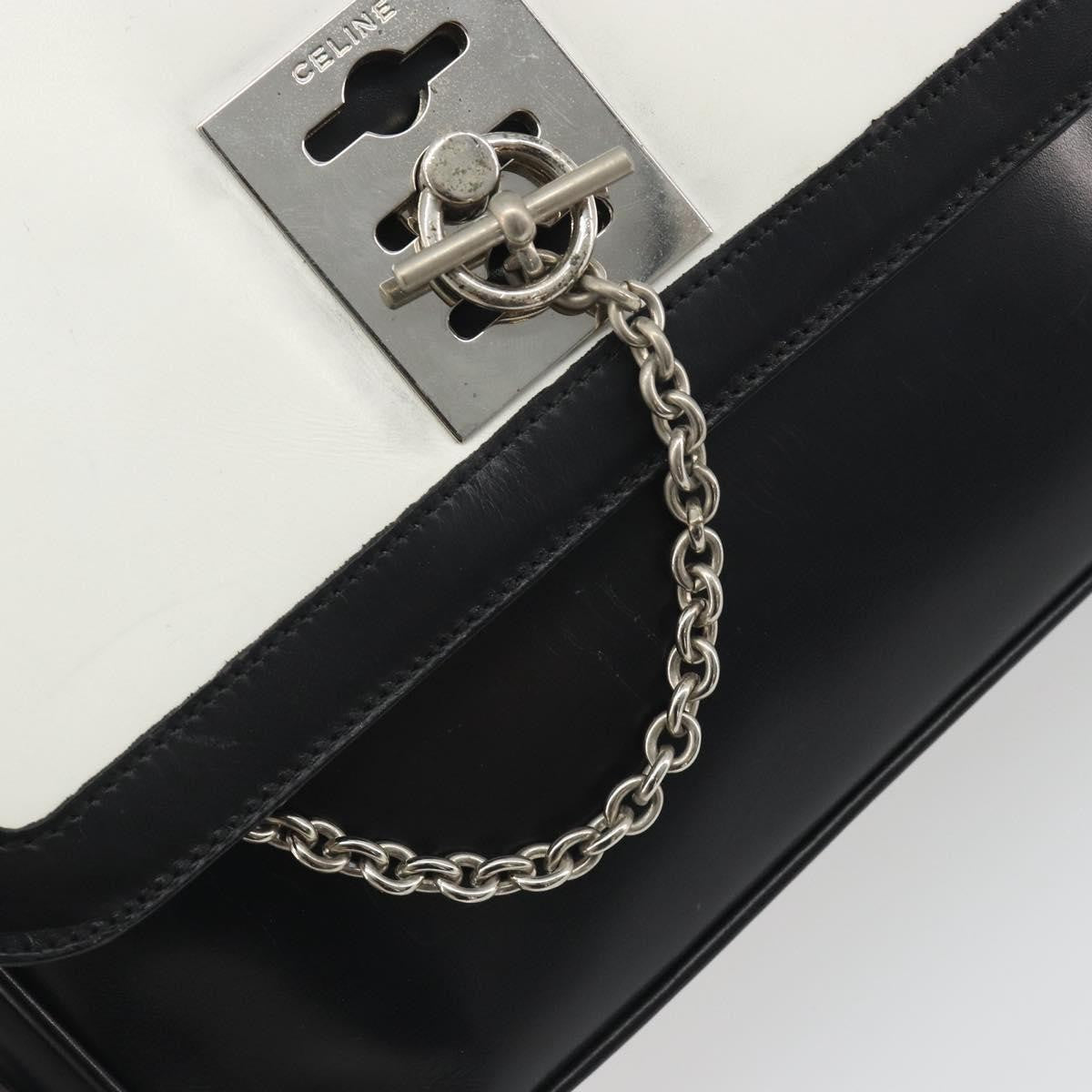Celine Vintage Leather White Leather Shoulder Bag Bag (Pre-Owned)