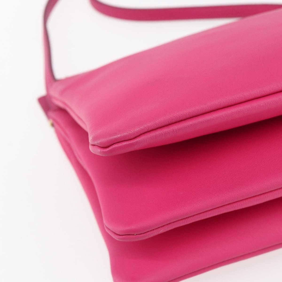Celine Trio Leather Pink Leather Shoulder Bag Bag (Pre-Owned)