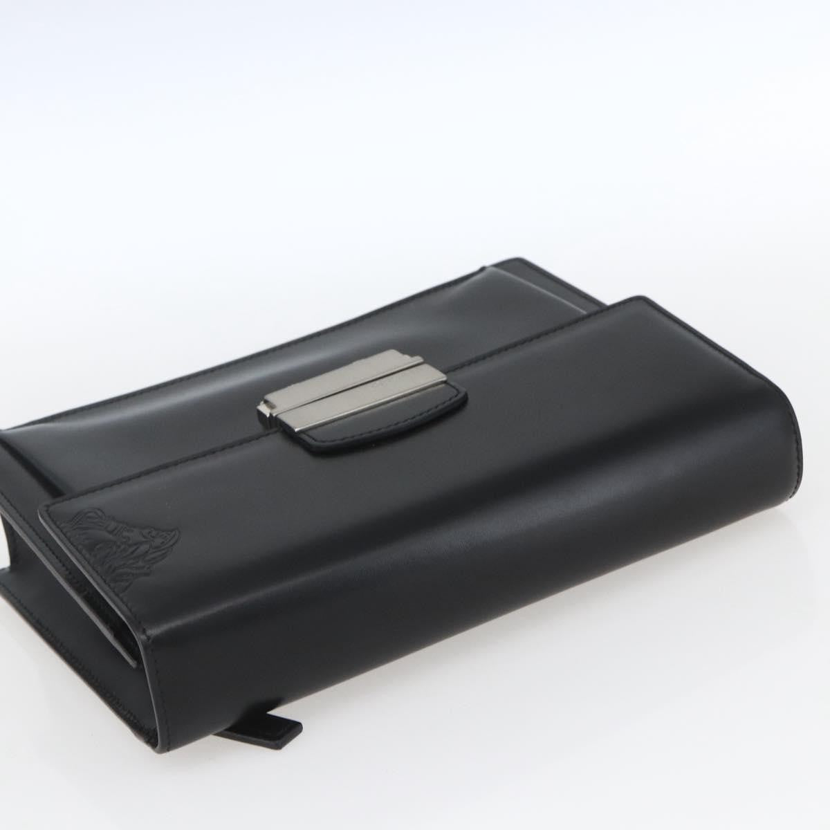 Versace Vintage Clutch Leather Black Leather Clutche & Pouche Bag (Pre-Owned)