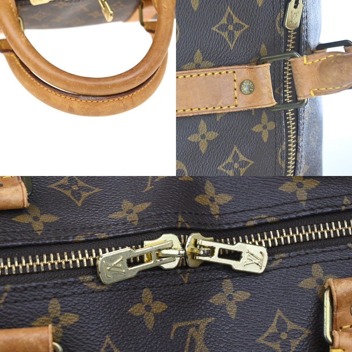 Louis Vuitton Keepall Bag Monogram Canvas Brown Canvas Travel Bag Bag (Pre-Owned)