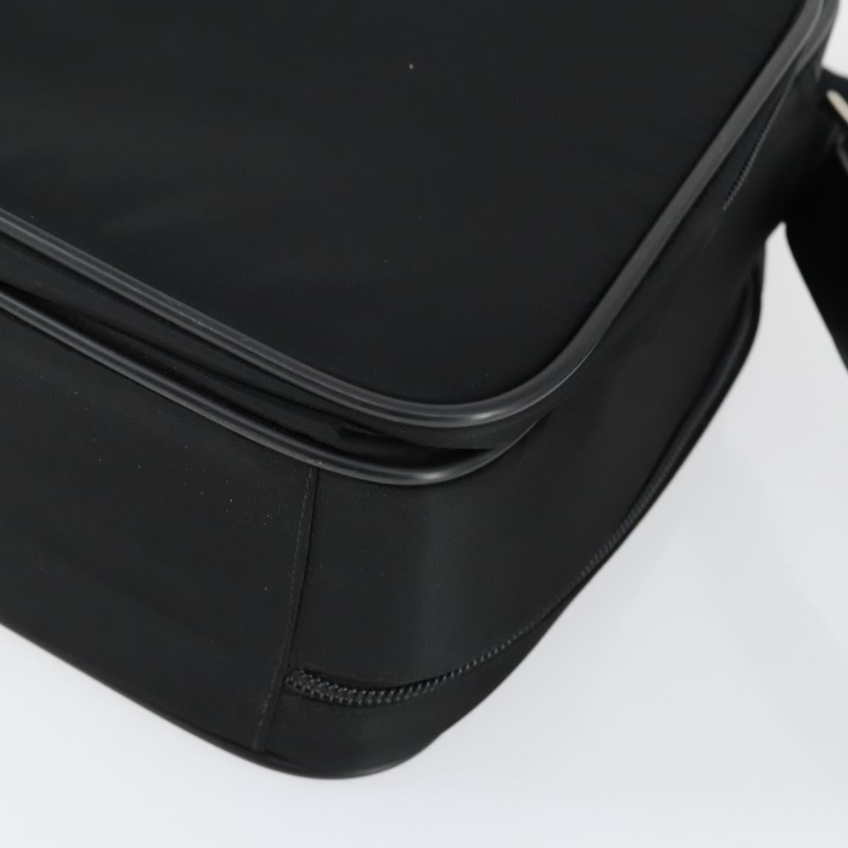 Prada Convertible Front Pocket Tessuto With Saffiano Leather Black Nylon Briefcase Bag (Pre-Owned)