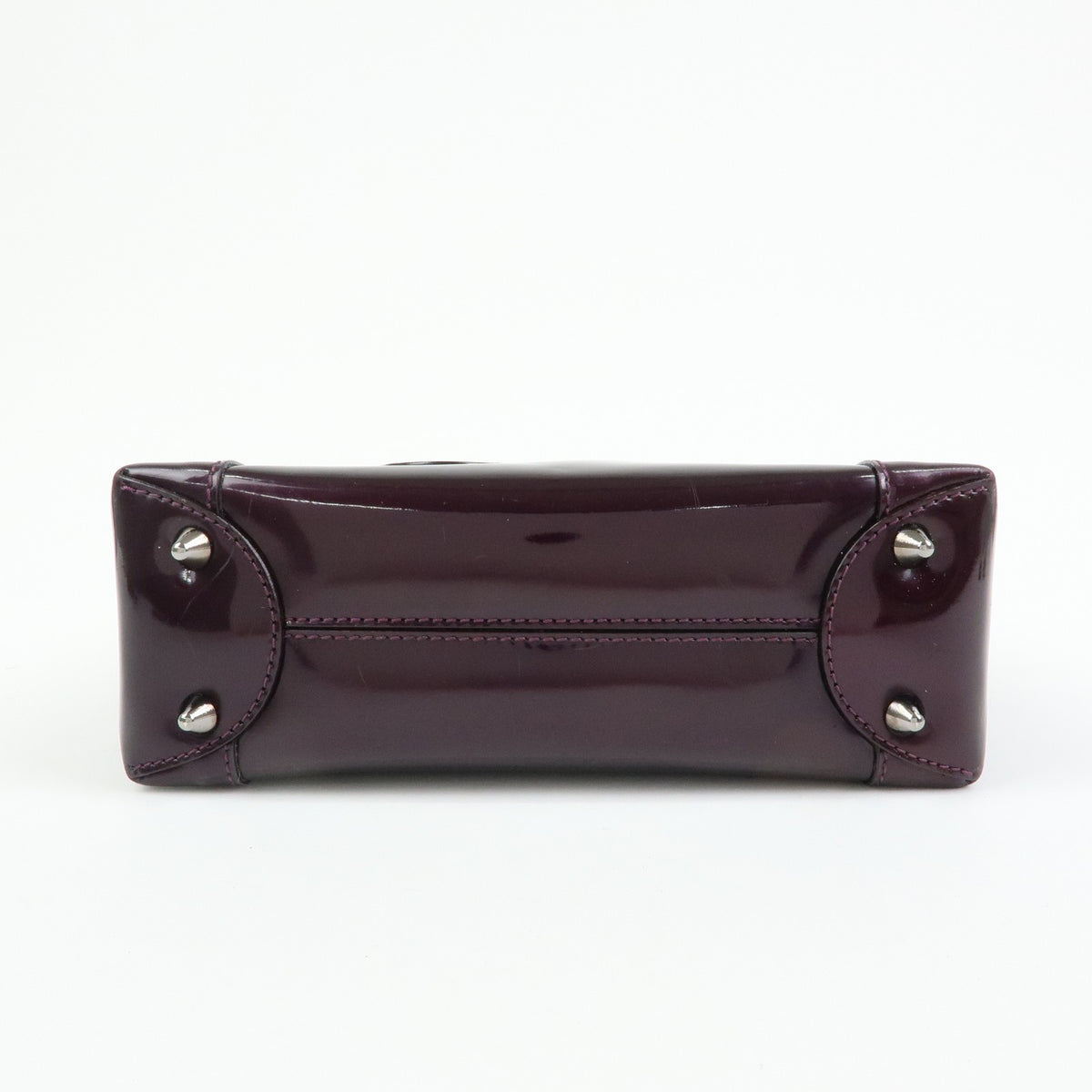 Christian Dior Handbag Leather Purple Patent_Leather Handbag (Pre-Owned)