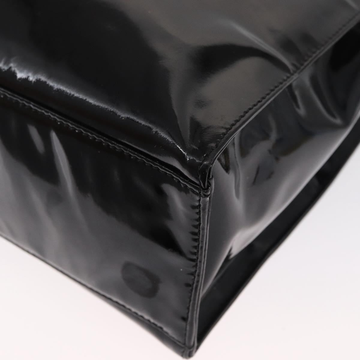 Chanel Vintage Timeless Chain Patent Black Patent_Leather Shoulder Bag Bag (Pre-Owned)