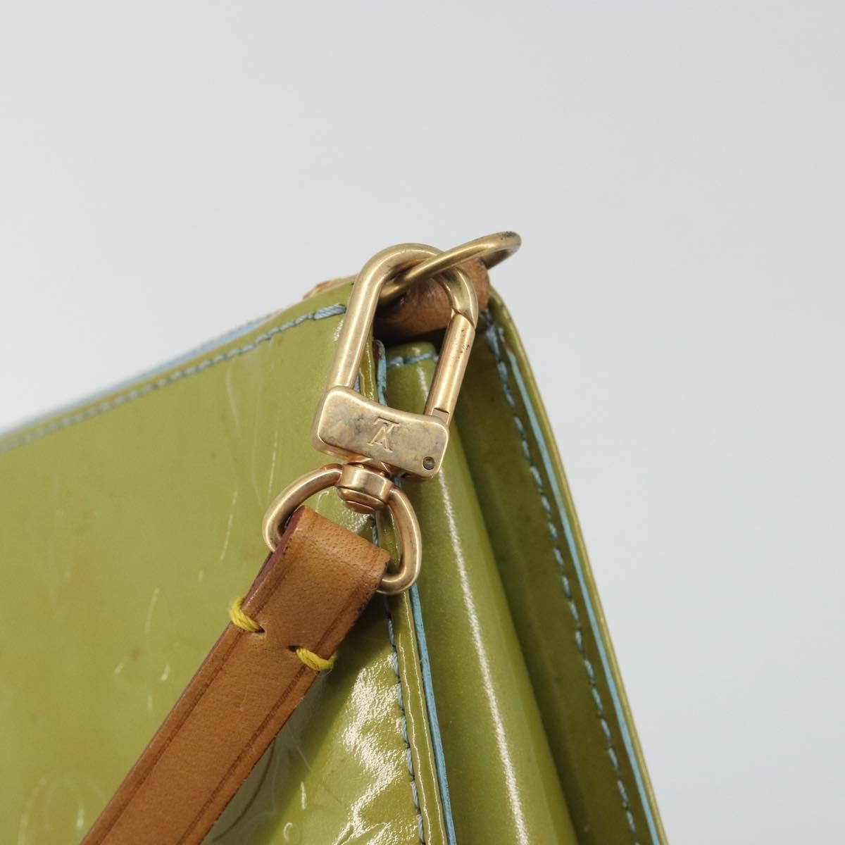 Louis Vuitton Lexington Pochette Monogram Vernis Green Patent_Leather Clutche & Pouche Bag (Pre-Owned)