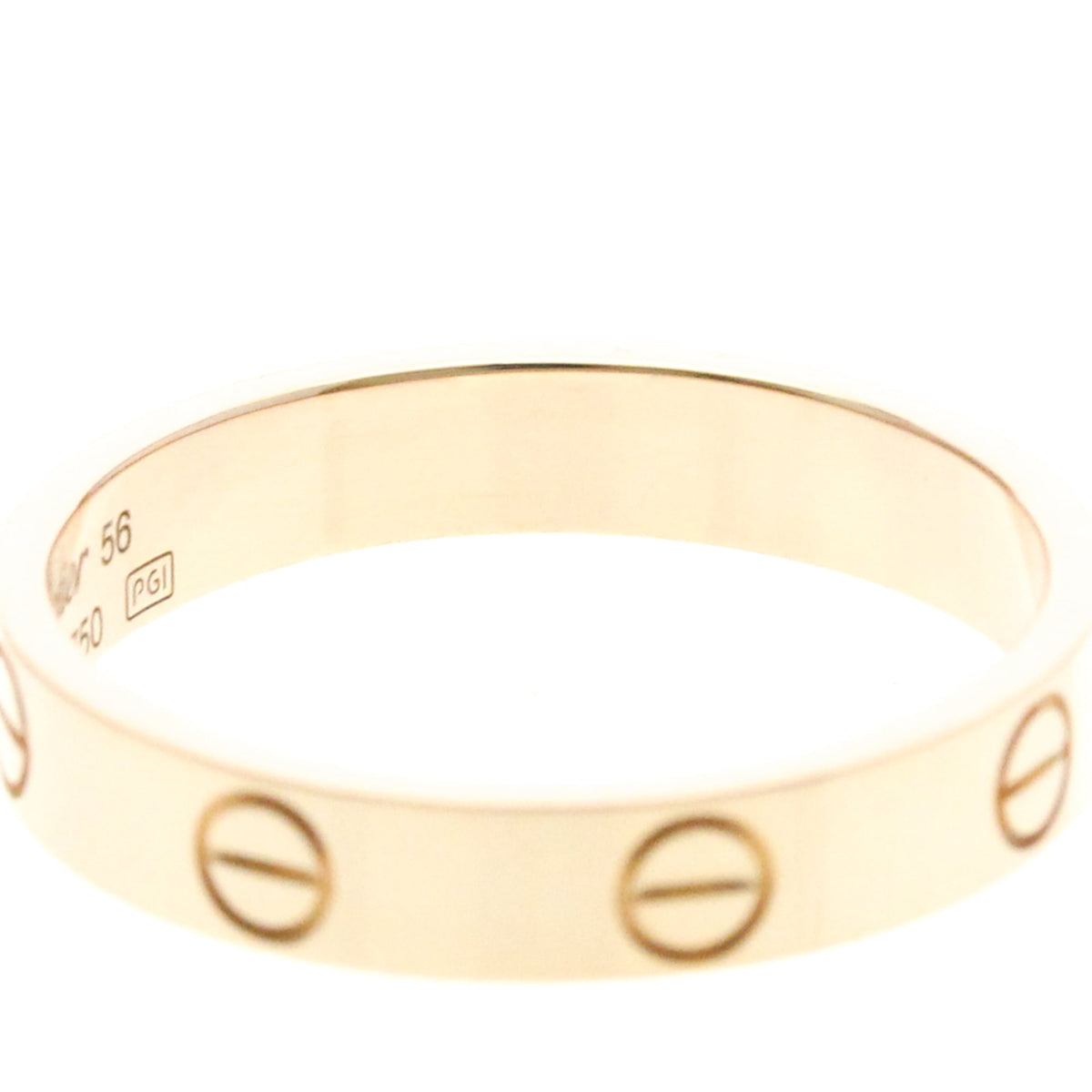 Cartier Love Band 18K White Gold Gold Pink_Gold Ring Jewelry (Pre-Owned)