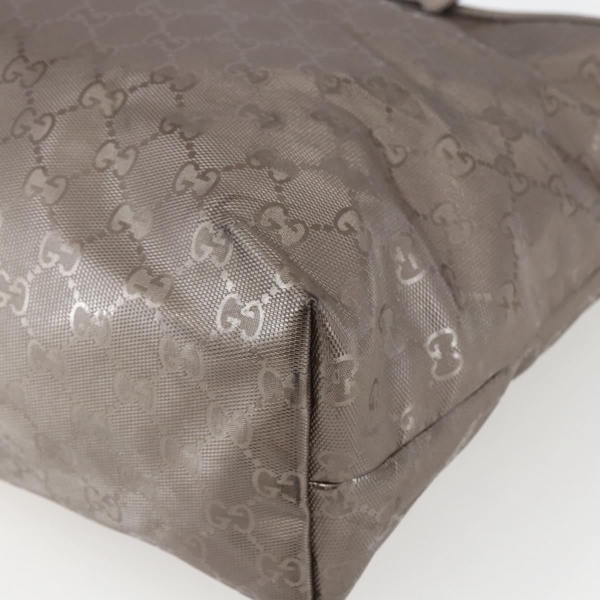 Gucci Plus Tote Gg Imprime Silver Pvc Tote Bag Bag (Pre-Owned)