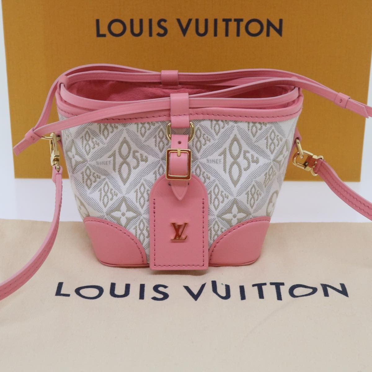 Louis Vuitton Noe Purse Limited Edition Since 1854 Monogram Jacquard Pink Canvas Shoulder Bag Bag (Pre-Owned)