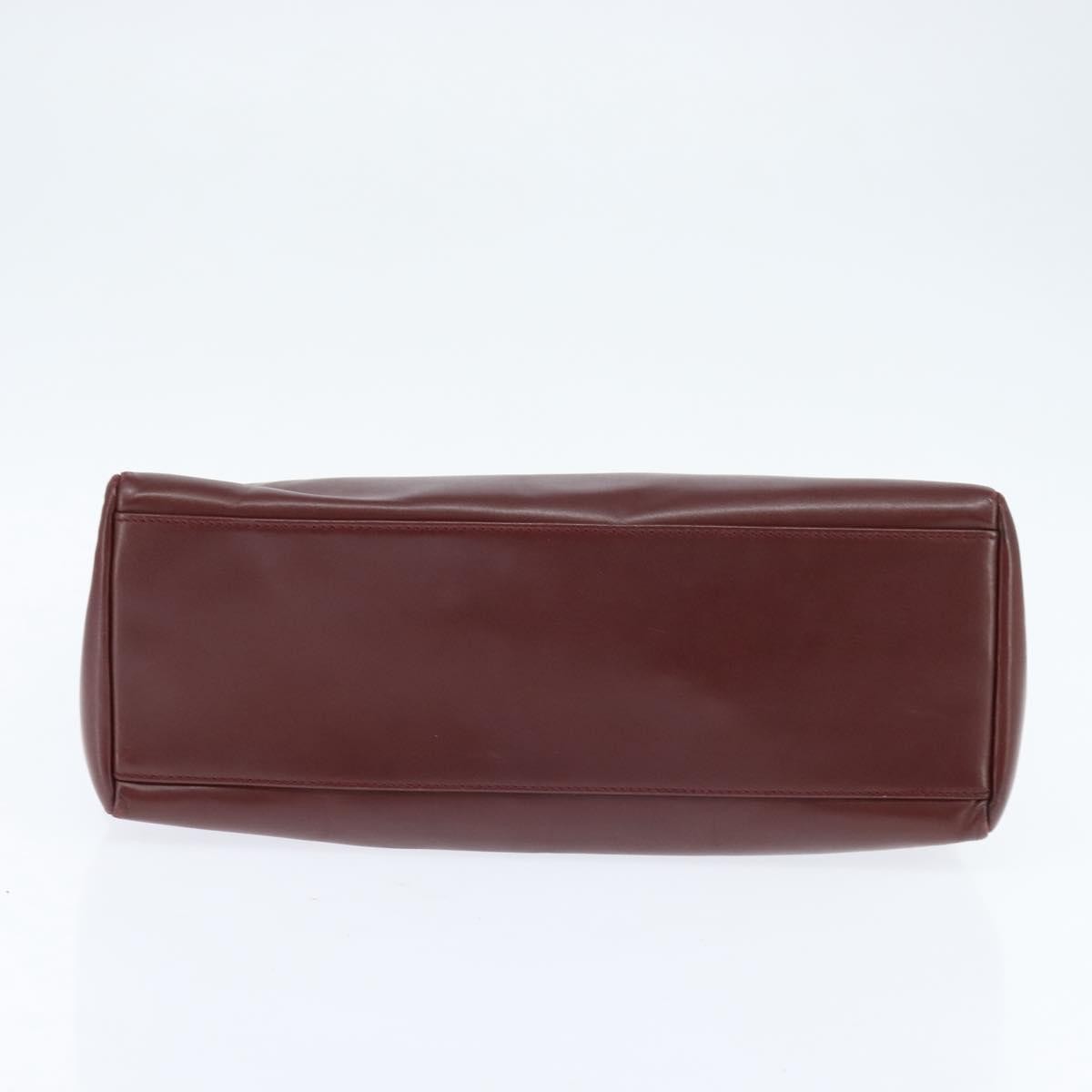 Cartier Must De Cartier Leather Burgundy Leather Shoulder Bag Bag (Pre-Owned)