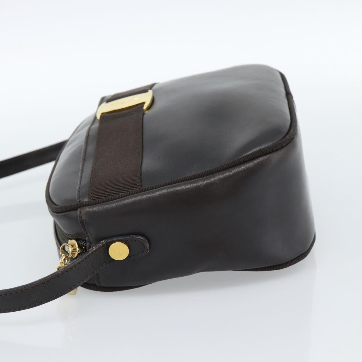 Salvatore Ferragamo Vala Leather Brown Leather Shoulder Bag Bag (Pre-Owned)