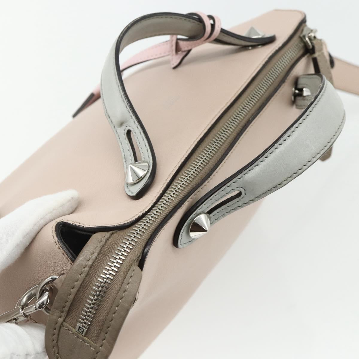 Fendi By The Way Satchel Leather Beige Leather Handbag (Pre-Owned)