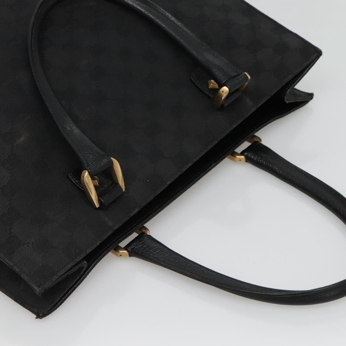Gucci Nailhead Tote Gg Canvas And Leather Black Canvas Tote Bag Bag (Pre-Owned)