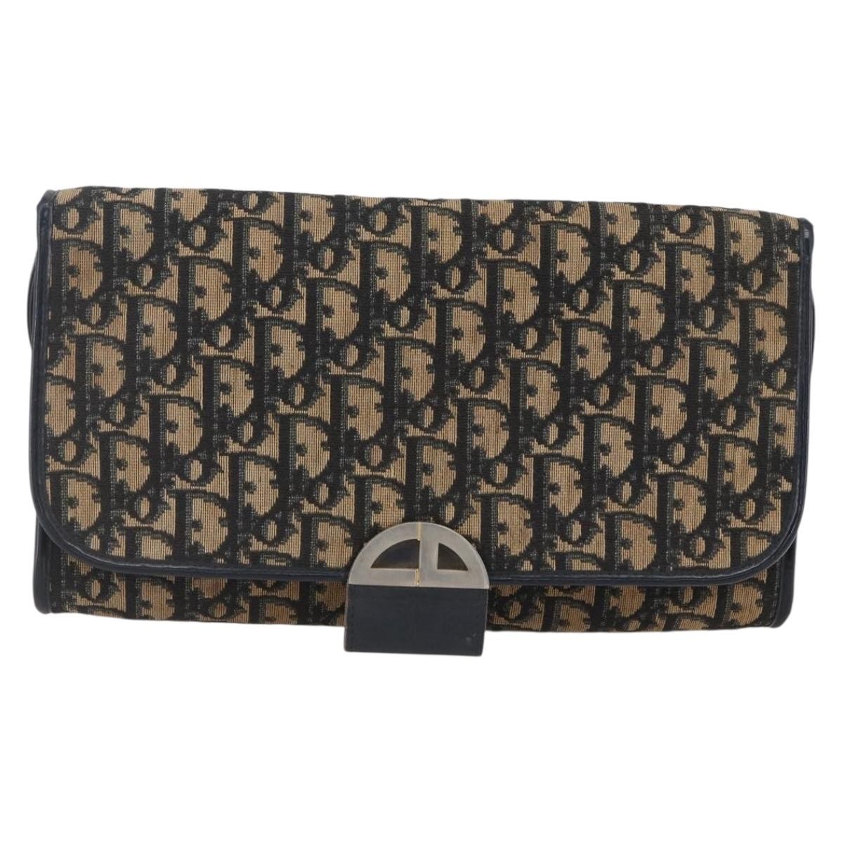 Christian Dior Vintage Trotter Canvas Navy Canvas Shoulder Bag Bag (Pre-Owned)